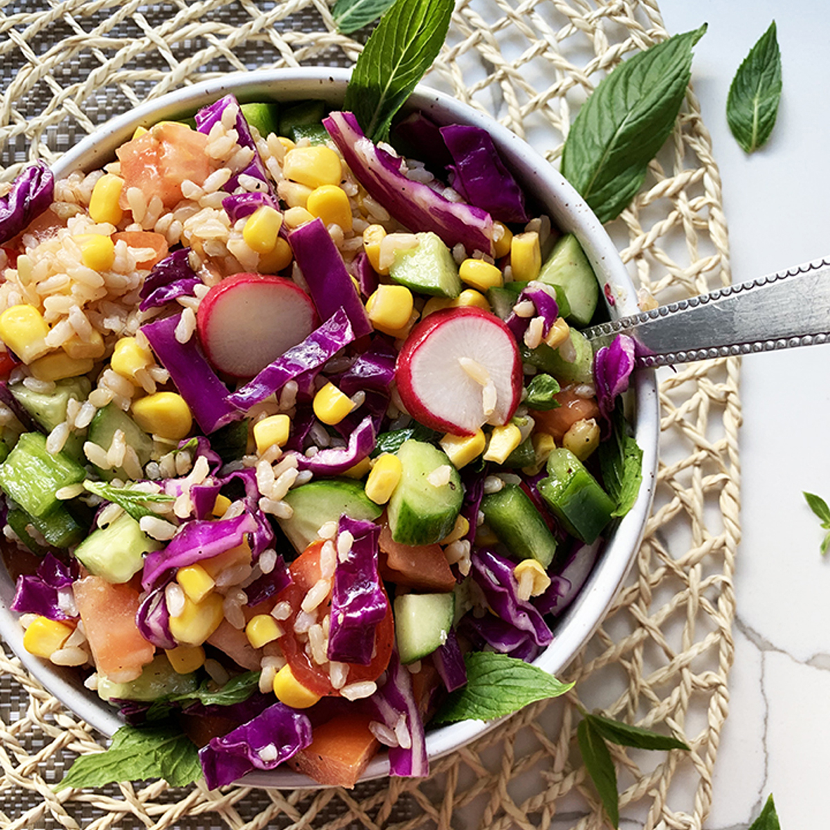 Easy Vegan Brown Rice Salad Recipe