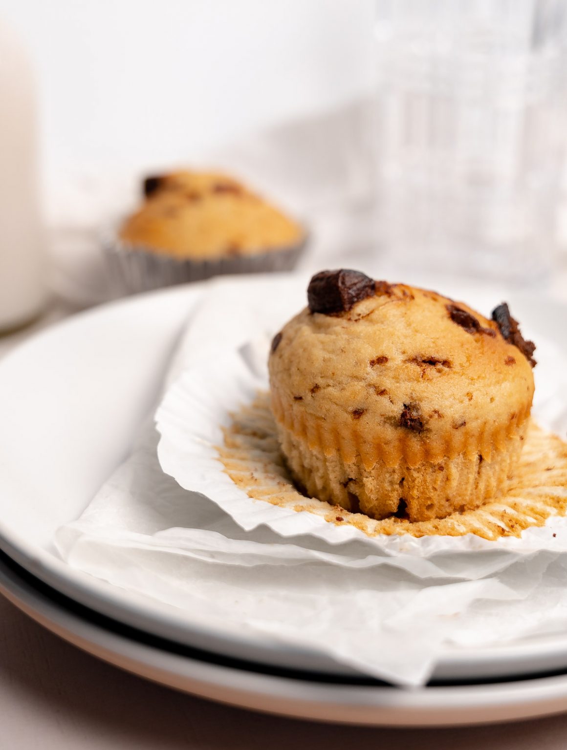Easy Eggless Chocolate Chip Muffins