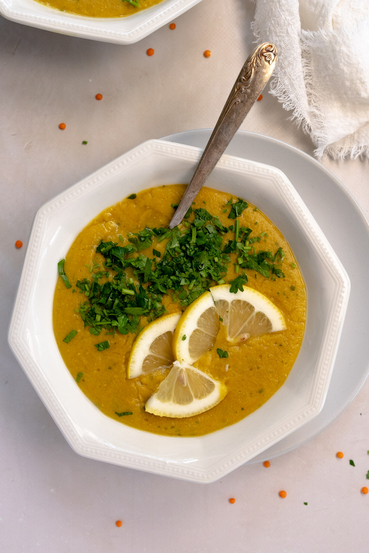 Vegan Lentil Soup with Fresh Herbs - Yummy Plants