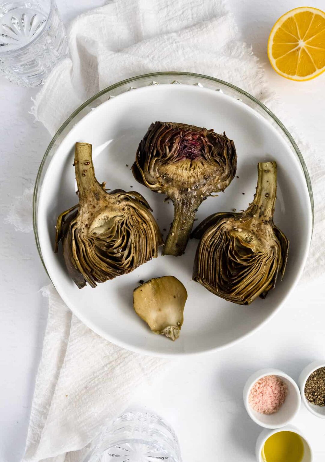 Oven Roasted Artichoke Halves