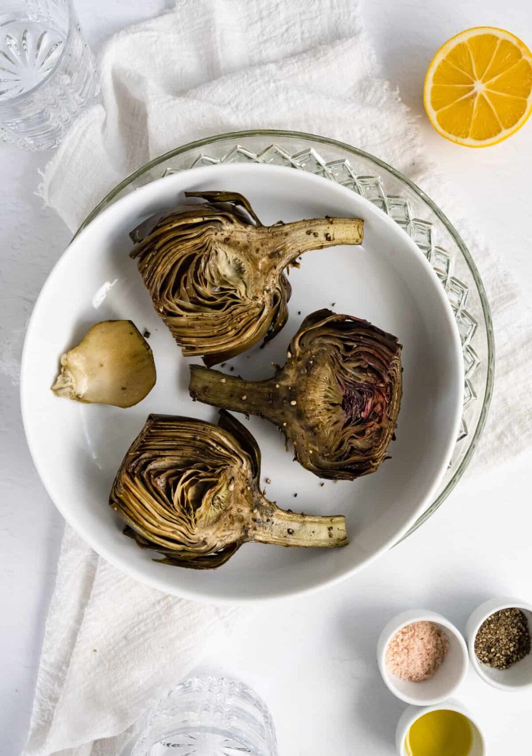 Oven Roasted Artichoke Halves