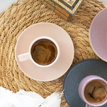 lebanese coffee in two finjan cups