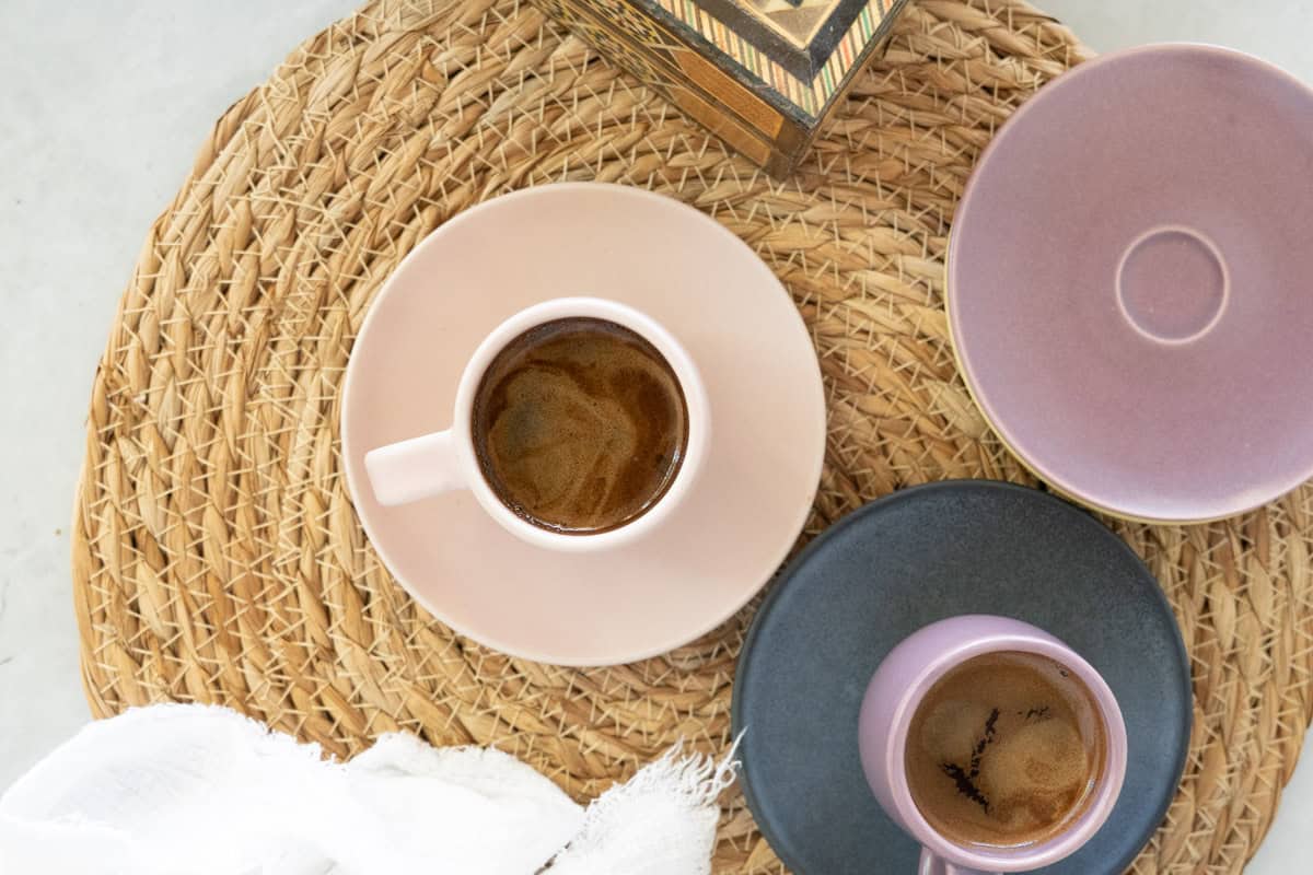 lebanese coffee in two finjan cups