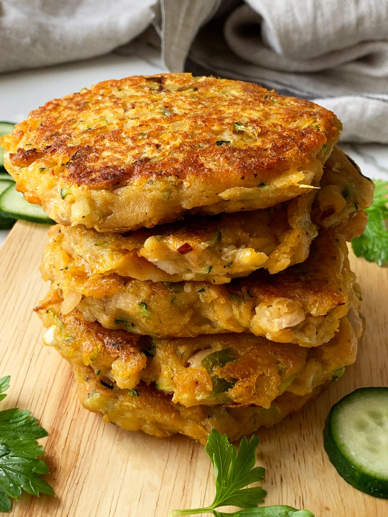 Sweet Potato and Zucchini Fritters (Vegan)