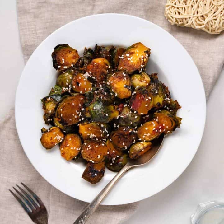 Best Sticky Maple Vegan Brussels Sprouts Without Oil