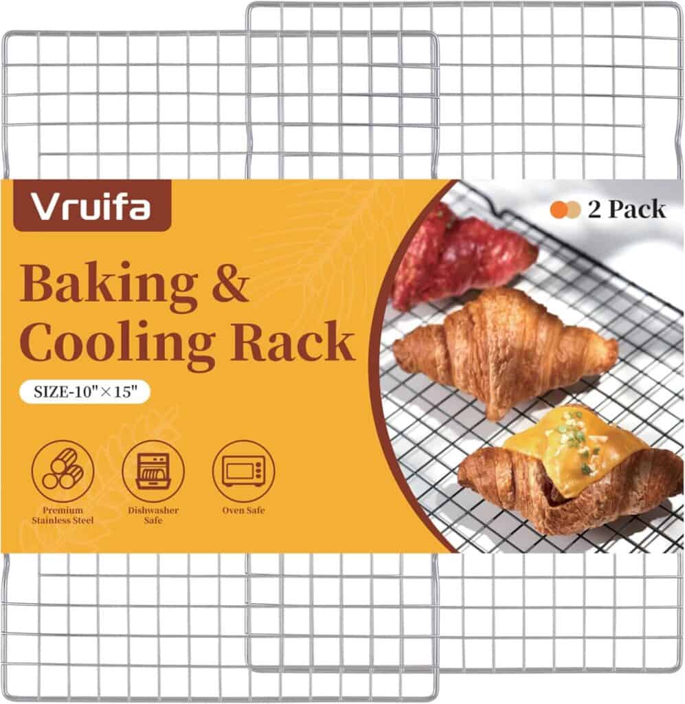 baking racks with label
