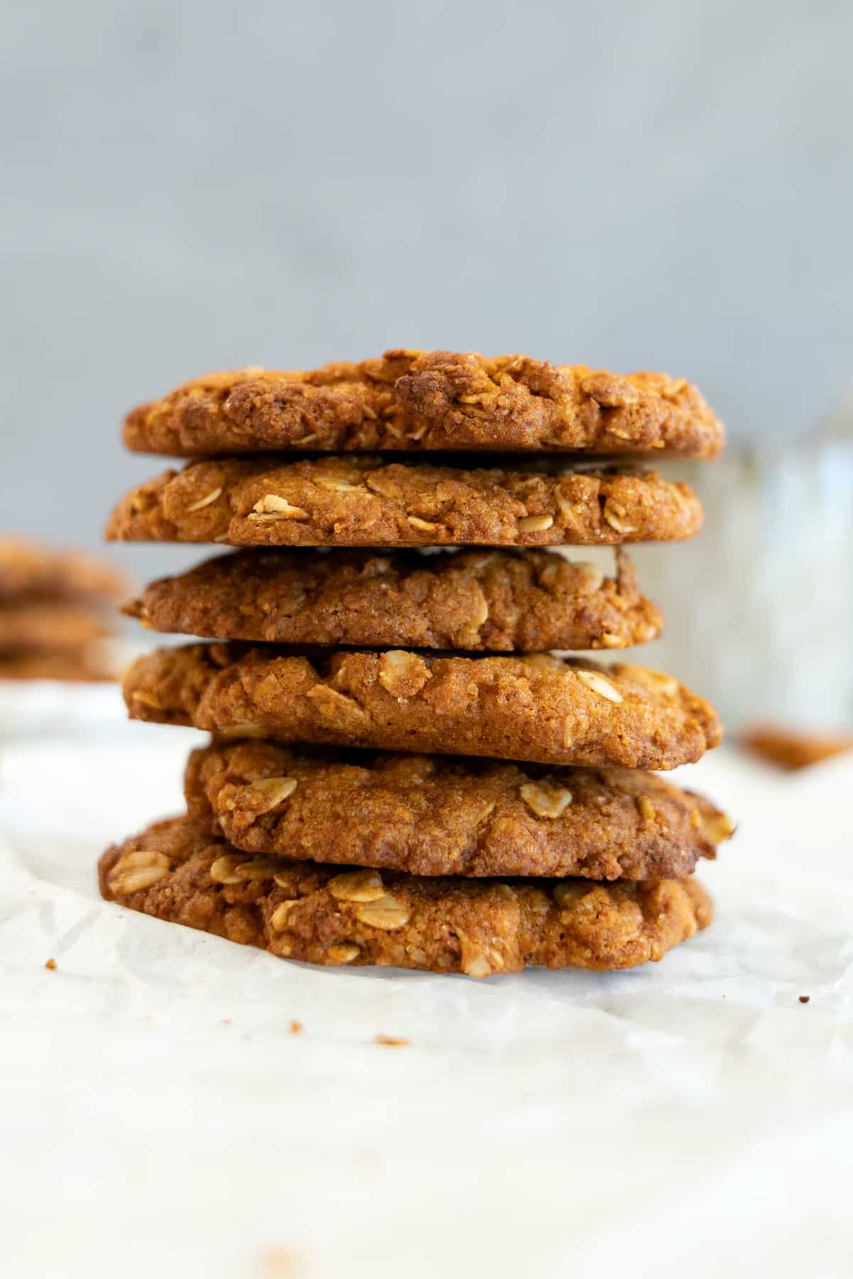 a stack of 6 ANZAC biscuits