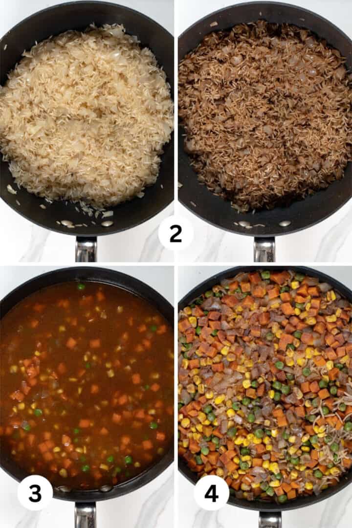 Lebanese Spiced Rice With Toasted Nuts and Vegetables