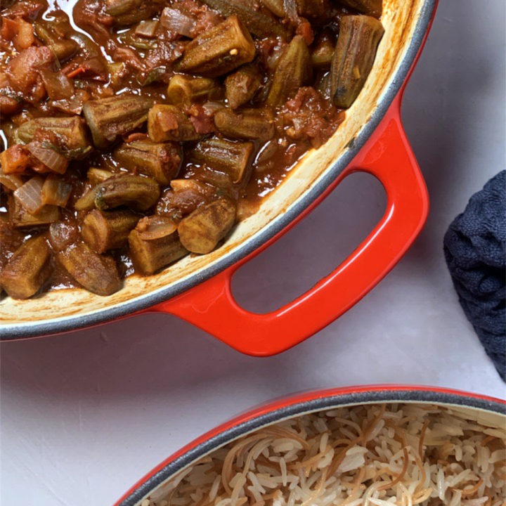 Bamia (Okra Stew Without Meat)