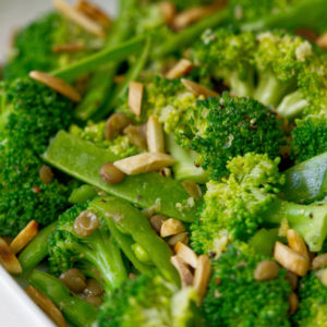 Vegan Broccoli salad up closed