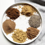 baharat spices in a white plate