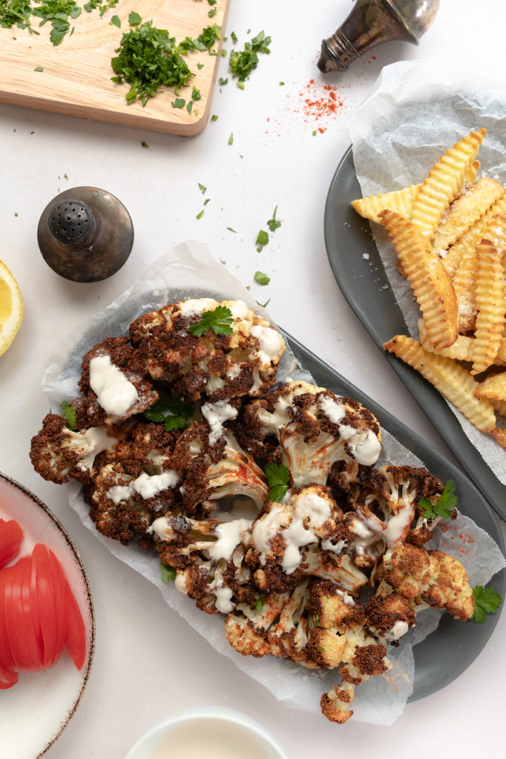 Lebanese Cauliflower Tahini (Air Fried Arnabeet Mekle)