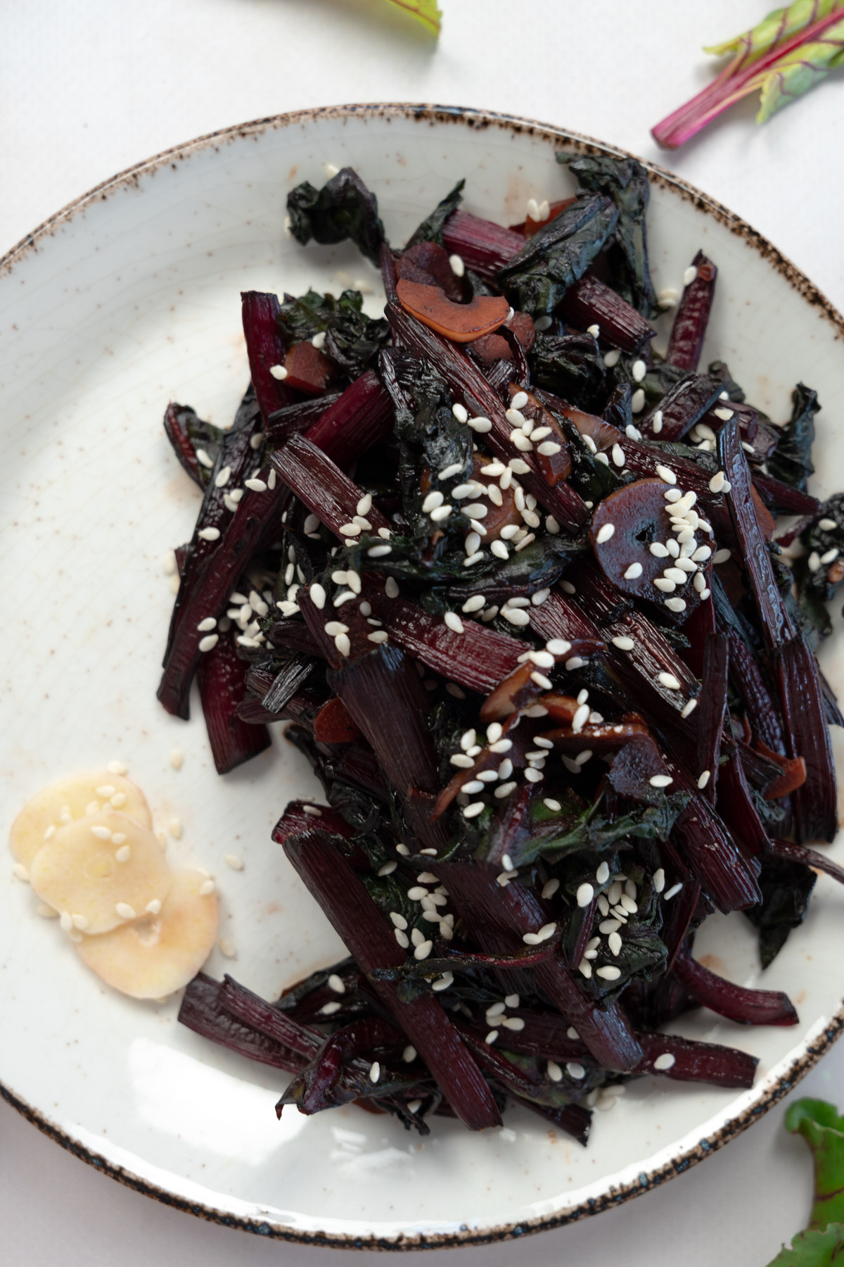 sauteed beetroot leaves without oil
