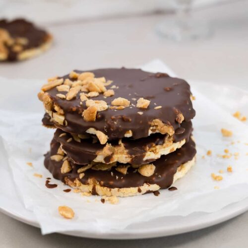 Giant Peanut Butter Cup Rice Cake - The Foodie Physician