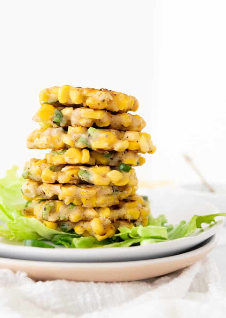 Easy 4Ingredient Corn Fritters (Vegan)