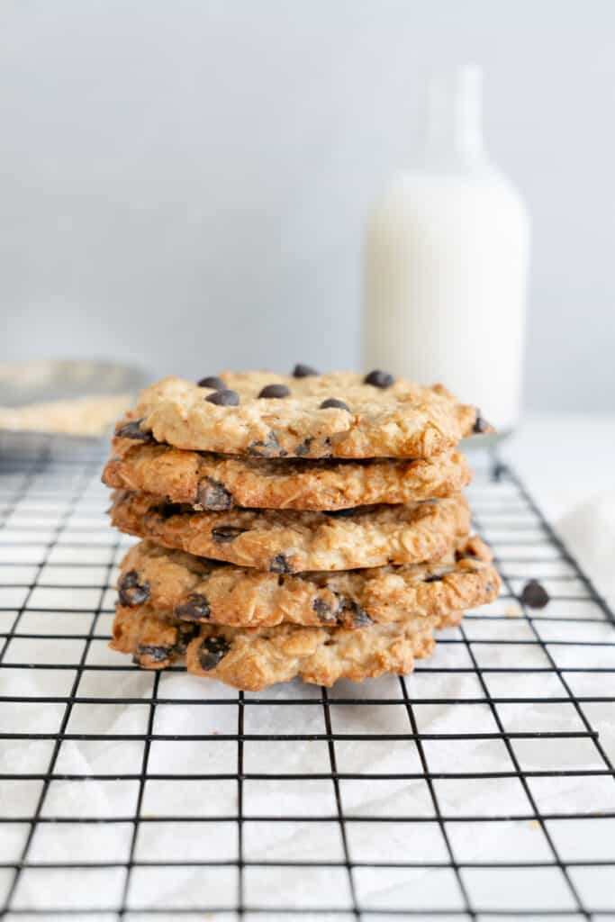 Vegan Chocolate Chip Oatmeal Cookies