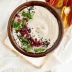 a bowl of great northern bean dip