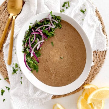 lentil porridge in a bowl