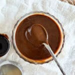 tahini with molasses in a bowl