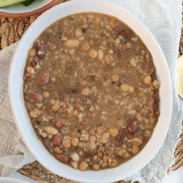 a bowl of makhlouta stew