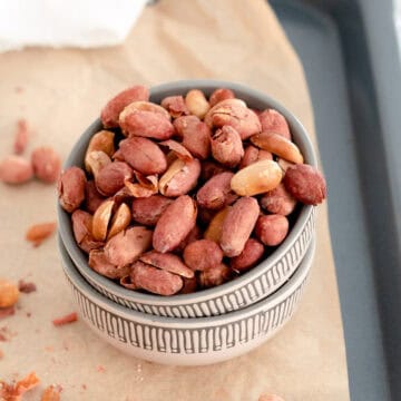 roasted salted peanuts in a bowl