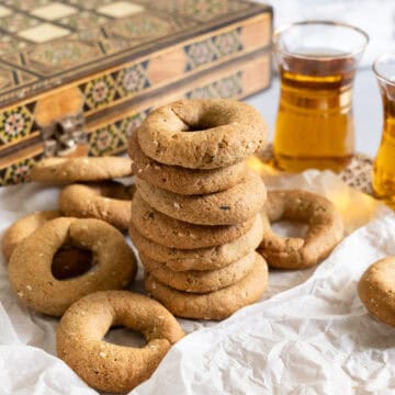 lebanese anise cookies in a stack
