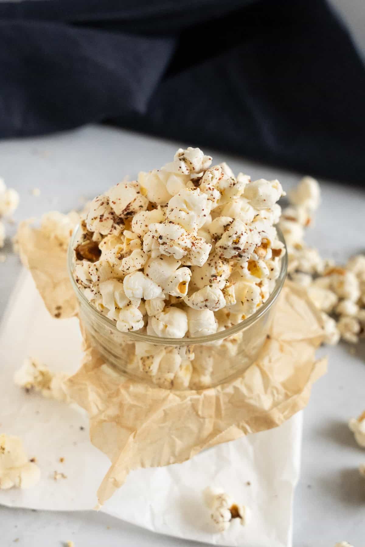 a cup of zaatar popcorn