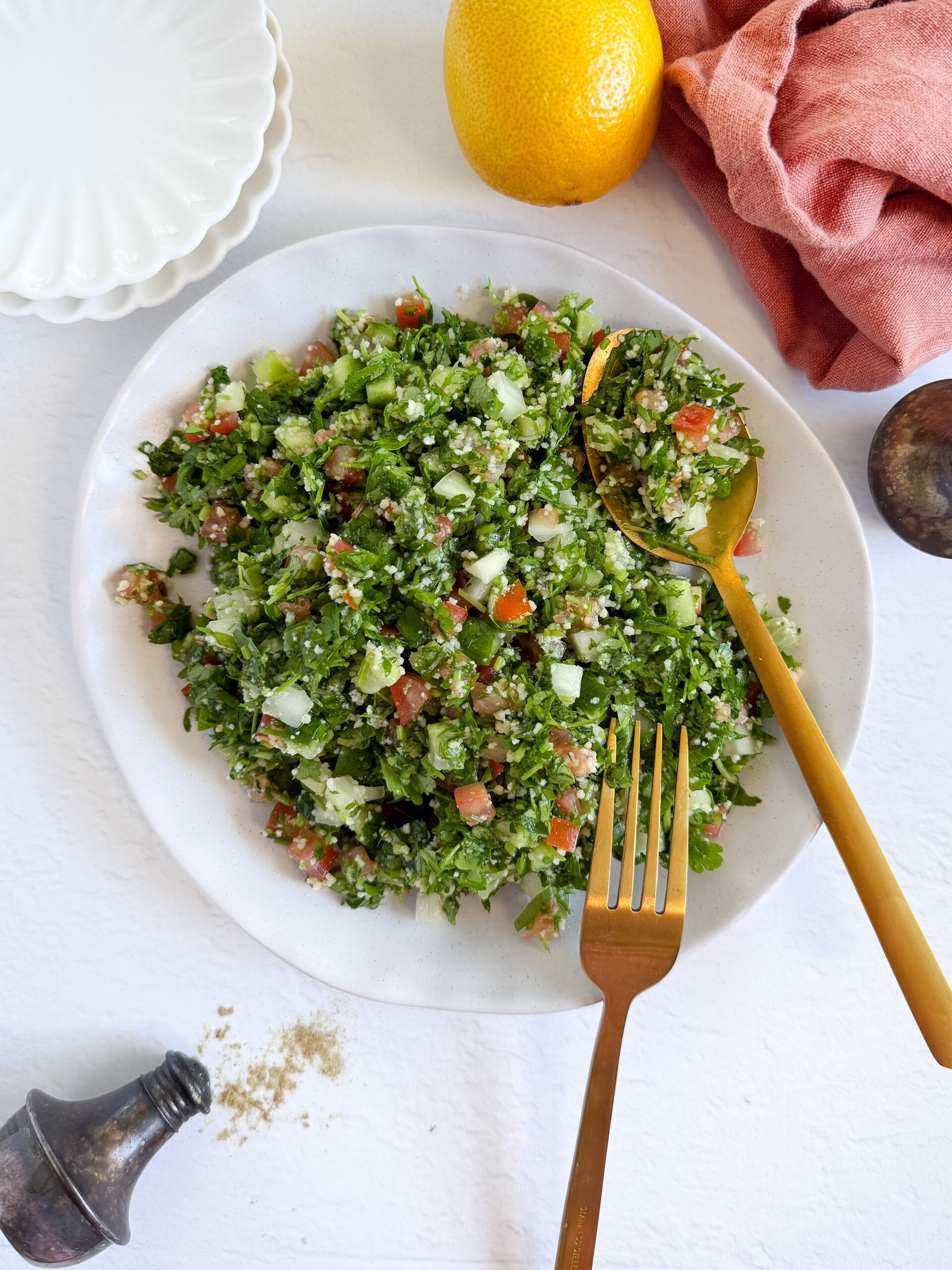 couscous tabbouleh in a plate