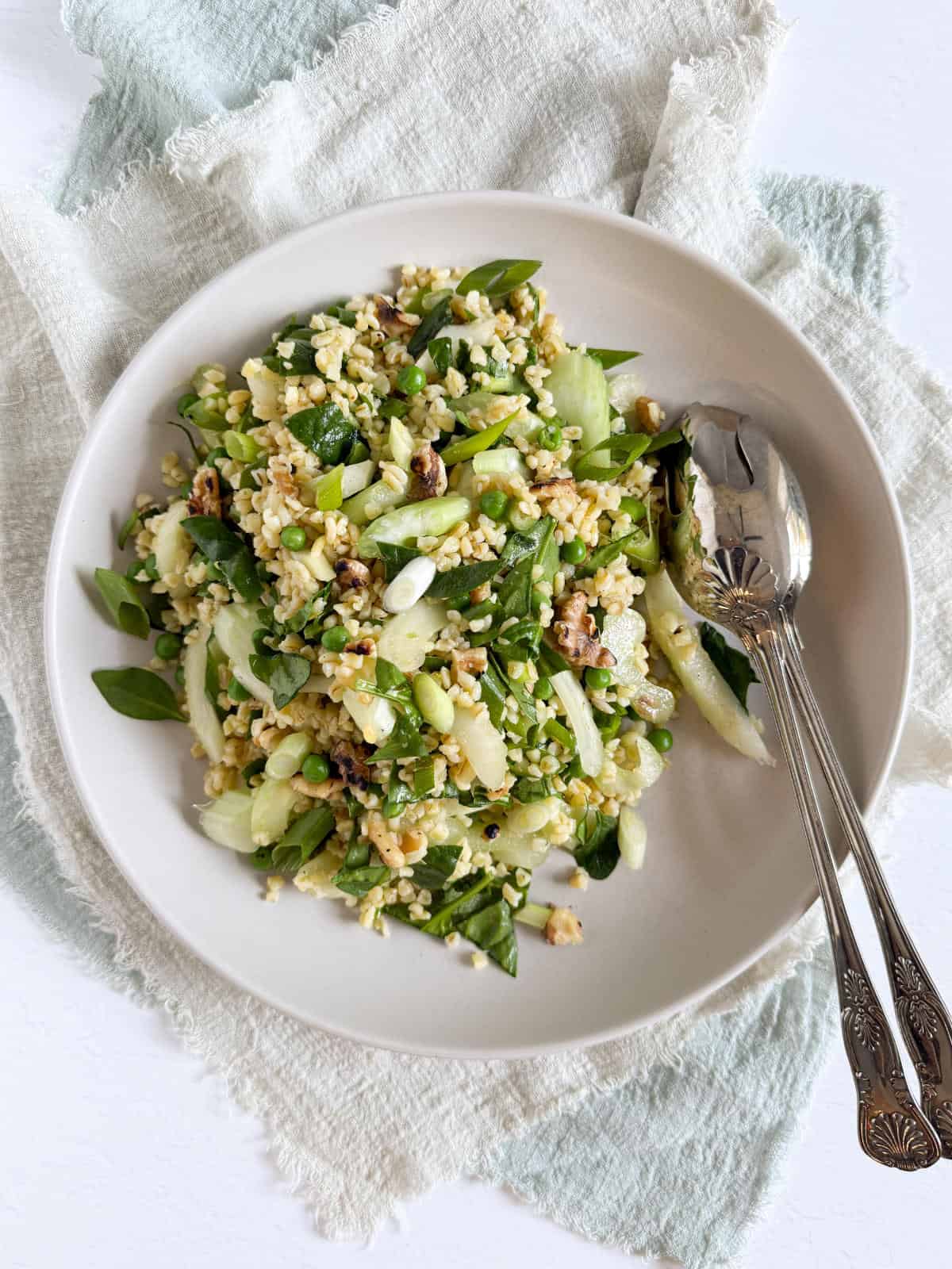 bulgur salad in a plate