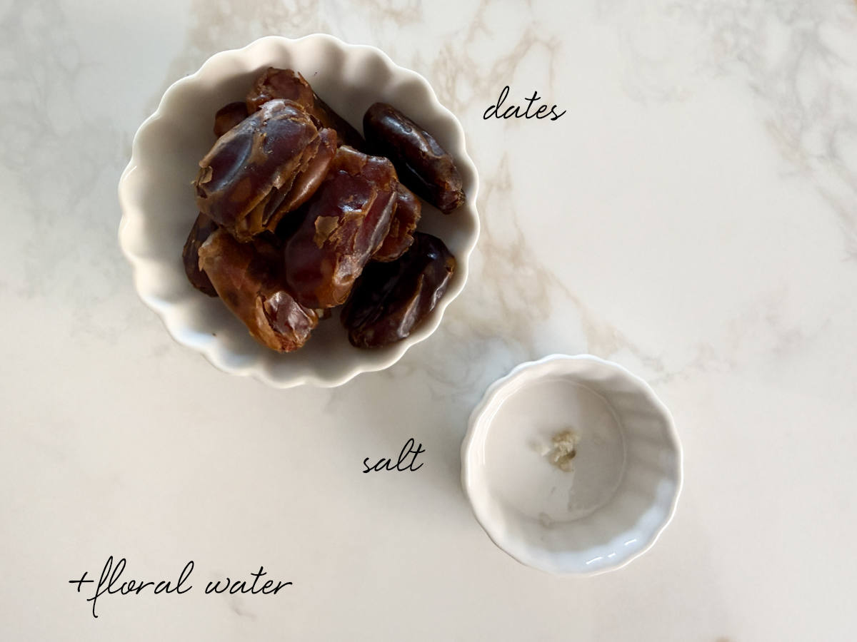 dates and salt in bowls